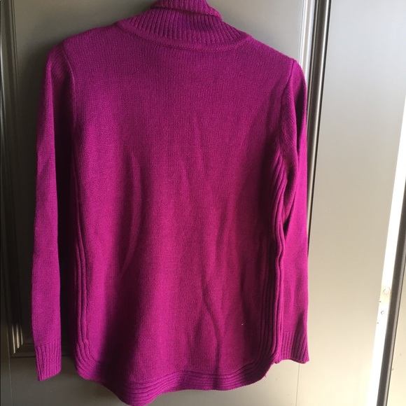 Purple pink Knit Turtleneck Petite M EUC - Picture 3 of 14